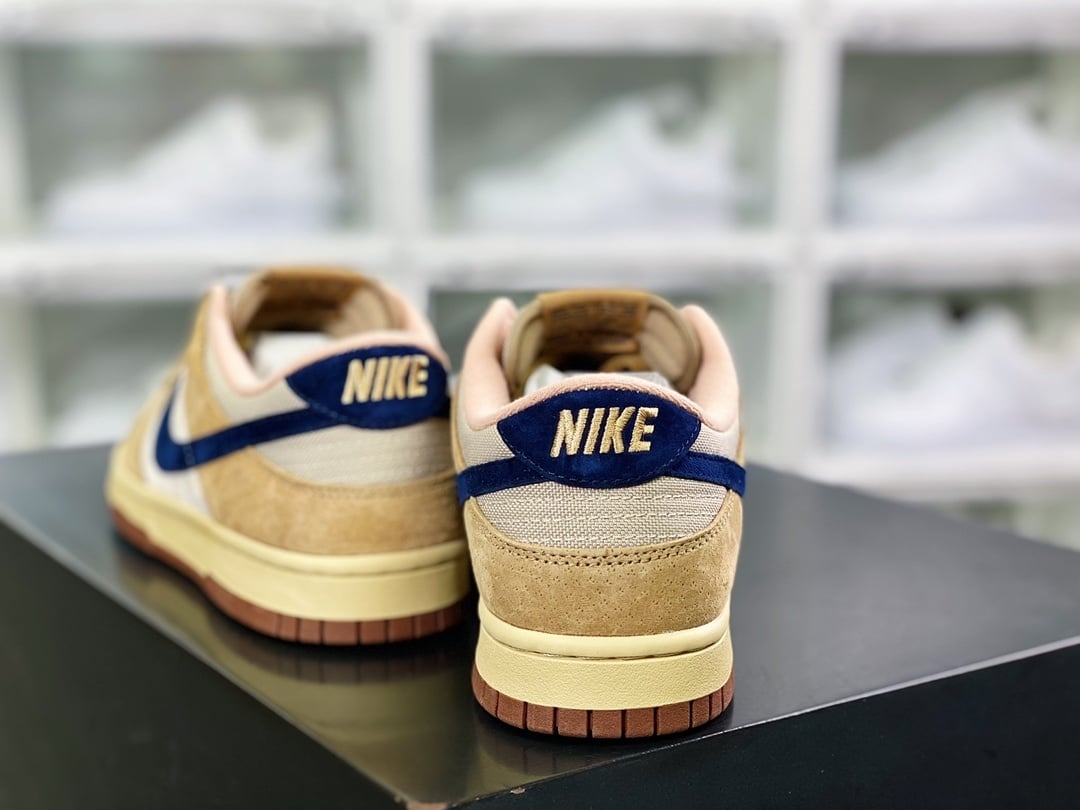 NK Dunk Low Camurça Marrom Azul Flip - Vista 4