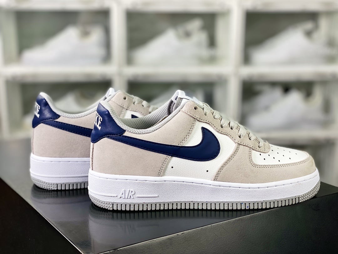 Nike Camurça Cinza e Navy - Vista 3