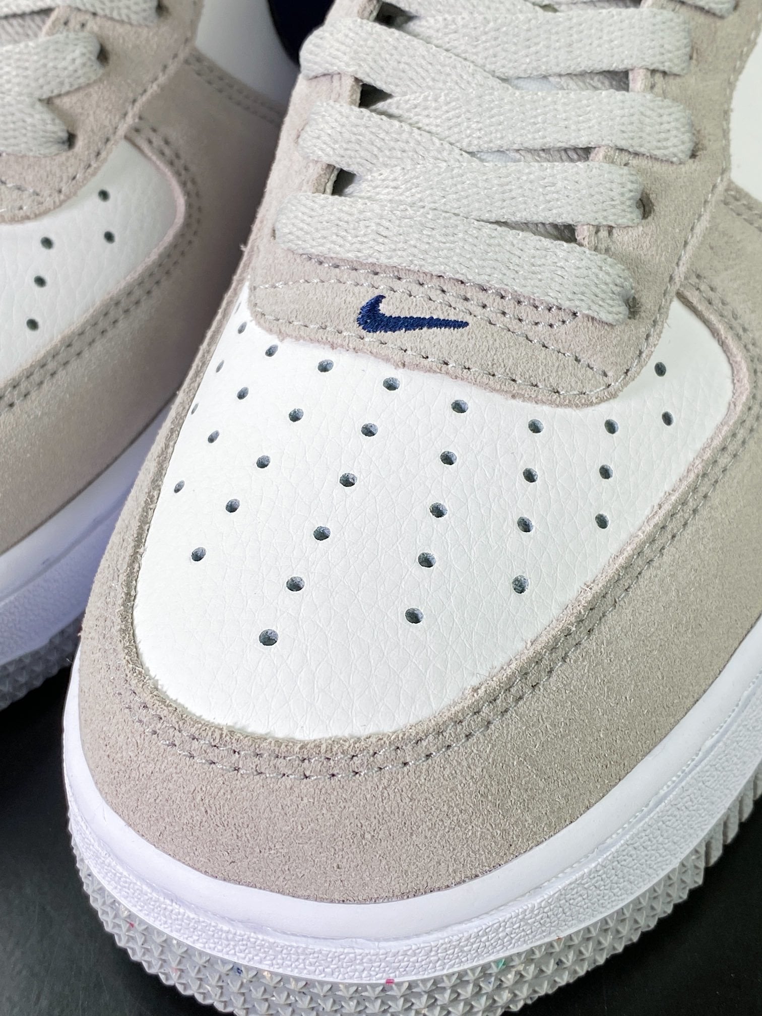 Nike Camurça Cinza e Navy - Vista 6