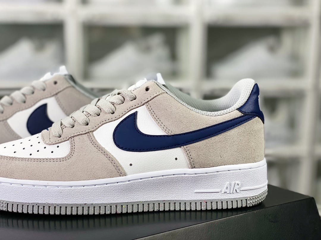 Nike Camurça Cinza e Navy - Vista 9