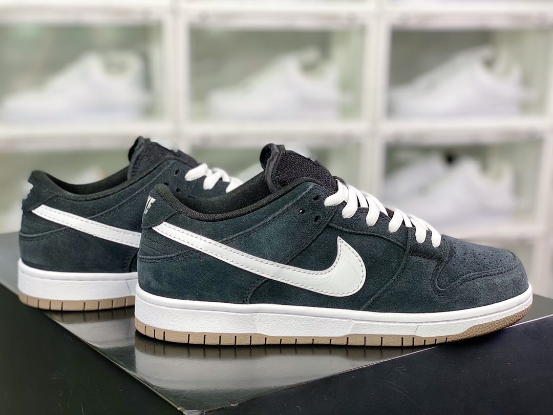 NK Dunk Low Camurça Preto Branco Hiroshima - Vista 2