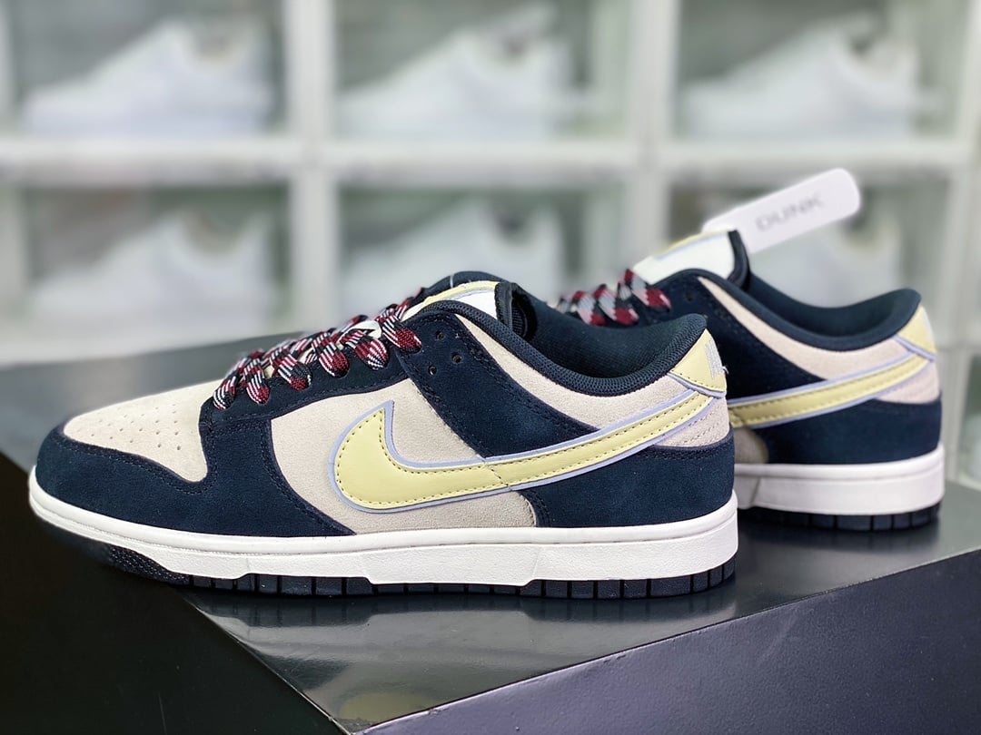 NK Dunk Low Camurça Preto e Branco Ossos - Vista 3