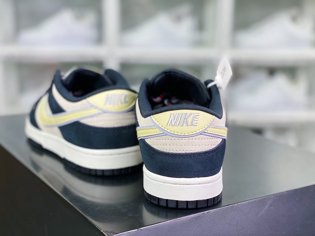 NK Dunk Low Camurça Preto e Branco Ossos - Vista 4