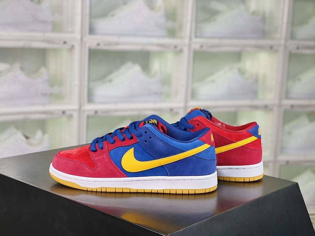 NK Dunk Low Azul, Vermelho e Amarelo Patchwork - Vista 2