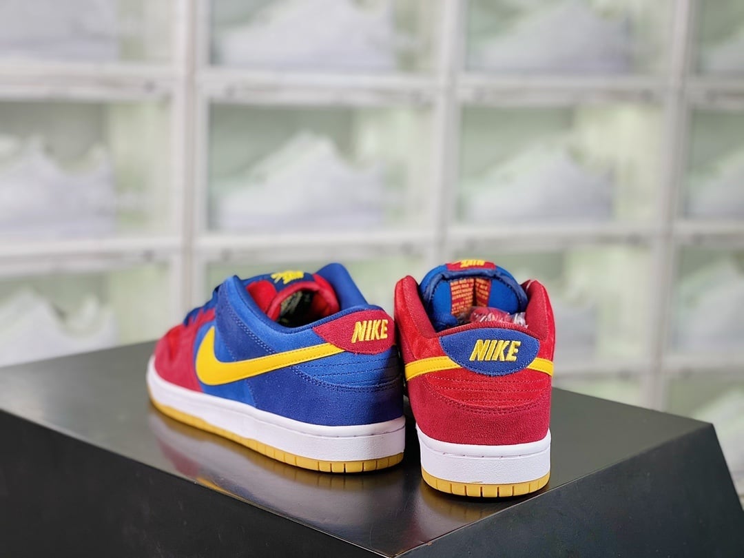 NK Dunk Low Azul, Vermelho e Amarelo Patchwork - Vista 3