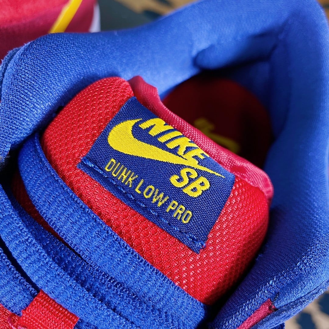 NK Dunk Low Azul, Vermelho e Amarelo Patchwork - Vista 6