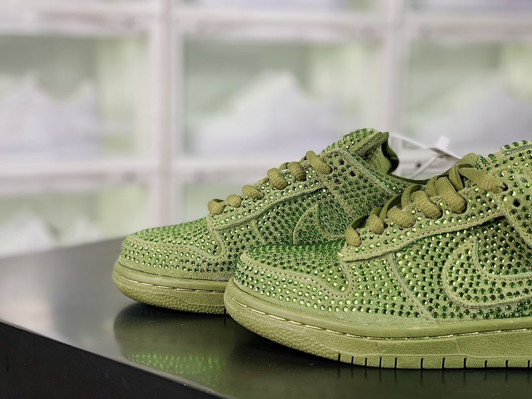 NK Dunk Low Flash Diamante Verde Militar - Vista 8