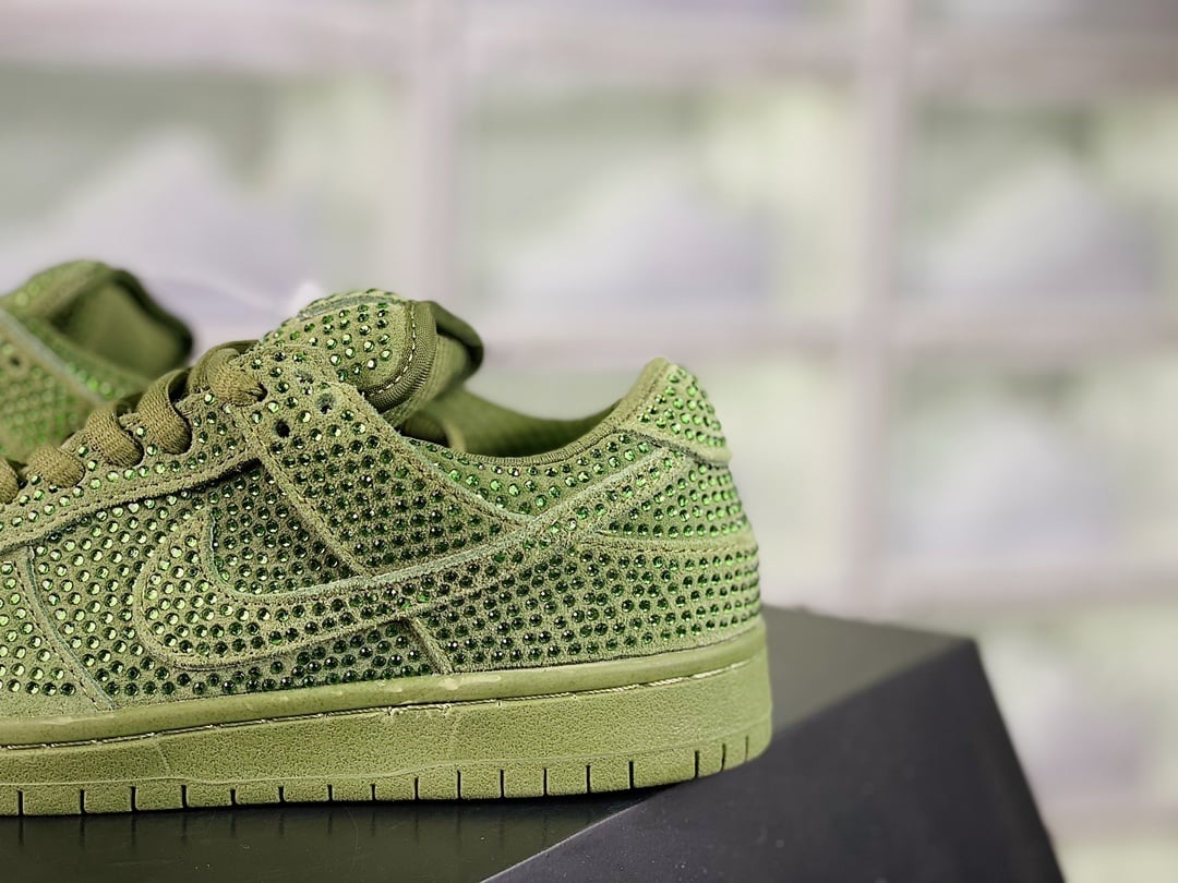 NK Dunk Low Flash Diamante Verde Militar - Vista 9