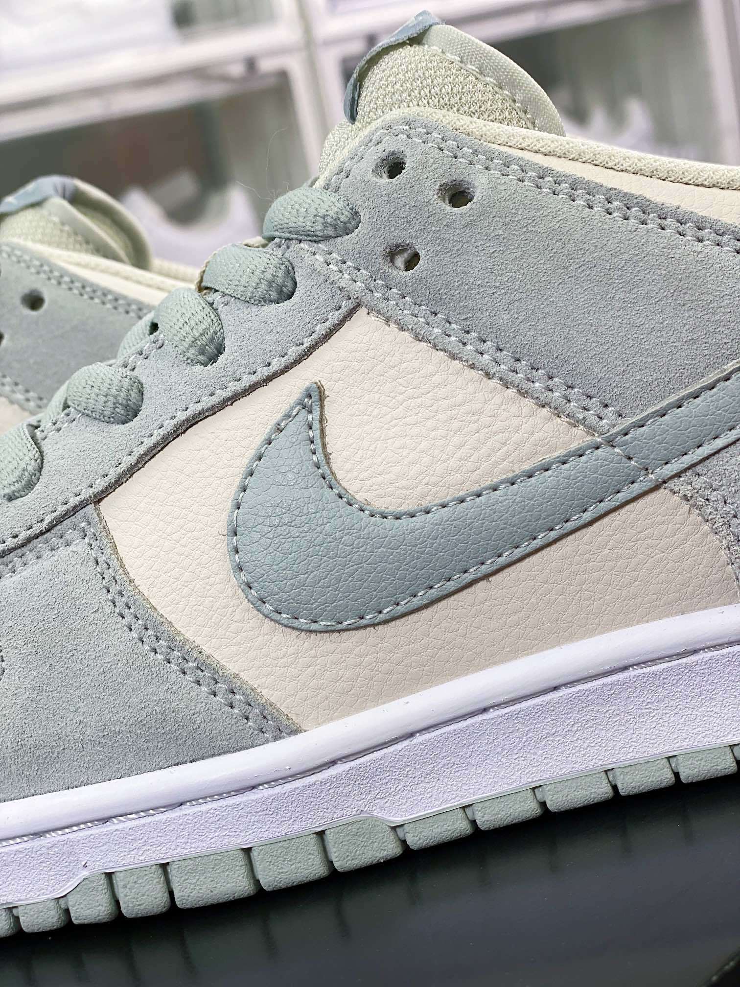 NK Dunk Low Azul-Verde e Creme - Vista 7