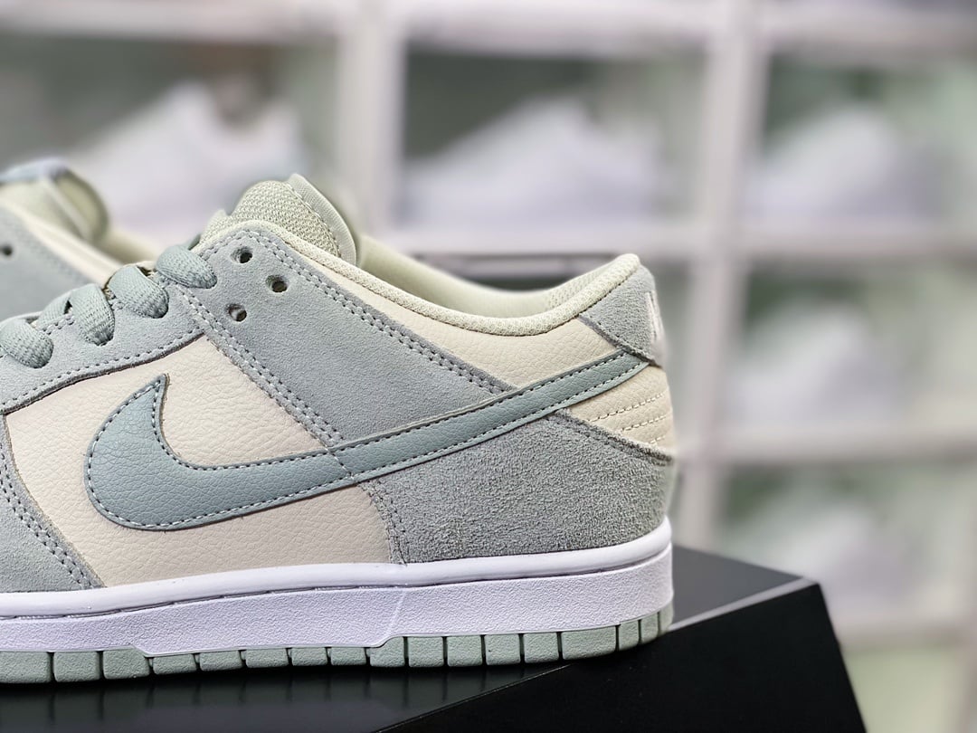 NK Dunk Low Azul-Verde e Creme - Vista 9
