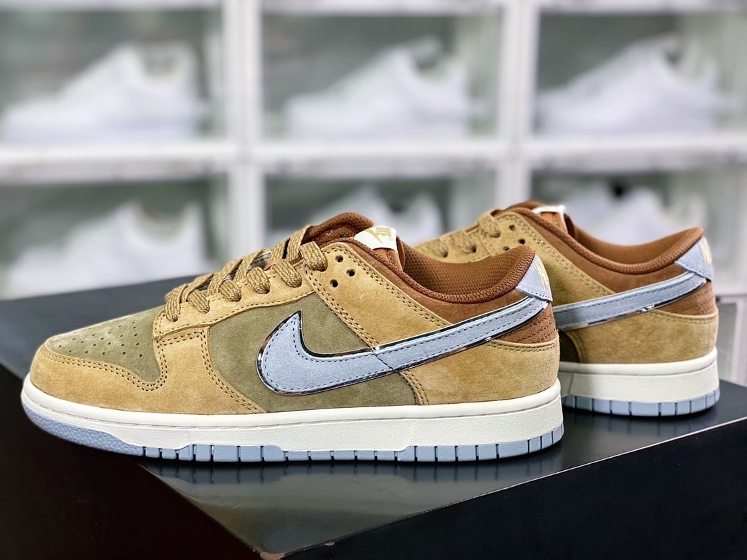 NK Dunk Low Camurça Mocha Cinza Lobo - Vista 3