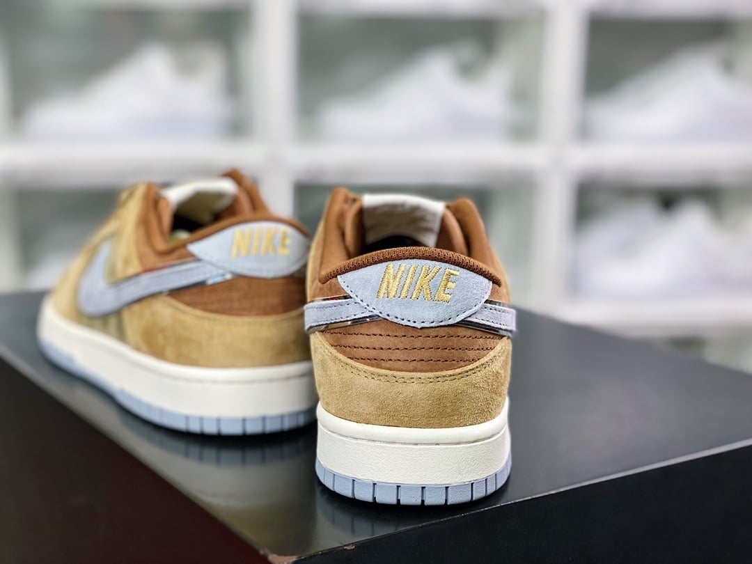 NK Dunk Low Camurça Mocha Cinza Lobo - Vista 4