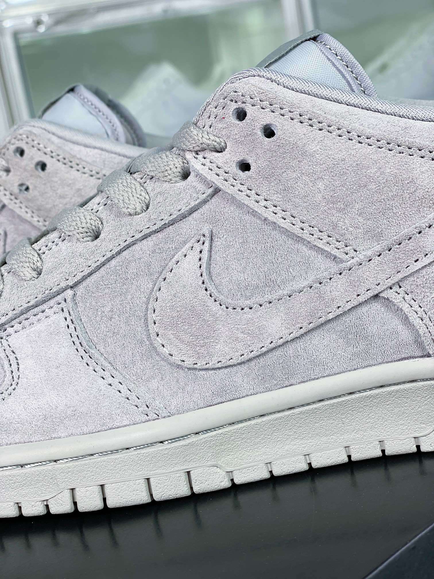 NK Dunk Low Camurça Cinza Partículas - Vista 7