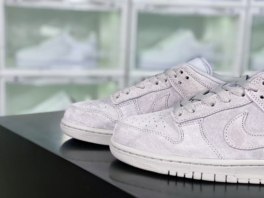 NK Dunk Low Camurça Cinza Partículas - Vista 8