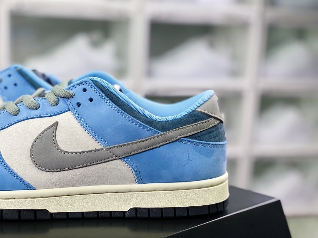NK Dunk Low Camurça Preto, Rosa e Verde - Vista 9