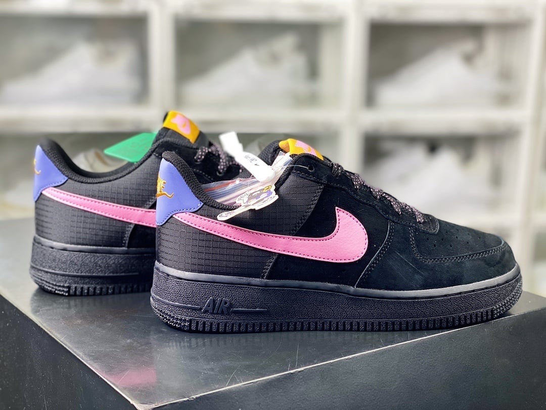 Nike Suede Preto, Rosa e Roxo - Vista 3