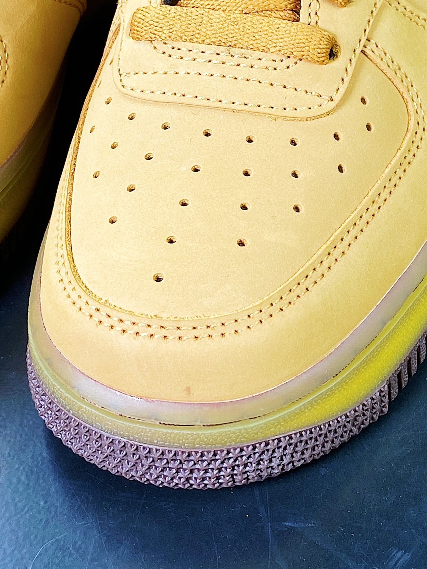 Nike Meia-Amarelo e Moca Semi-Transparente - Vista 6