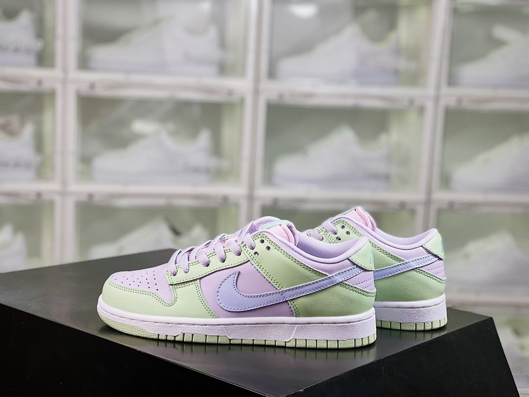 NK Dunk Low Amarelo, Rosa, Verde e Ice Lemon - Vista 2