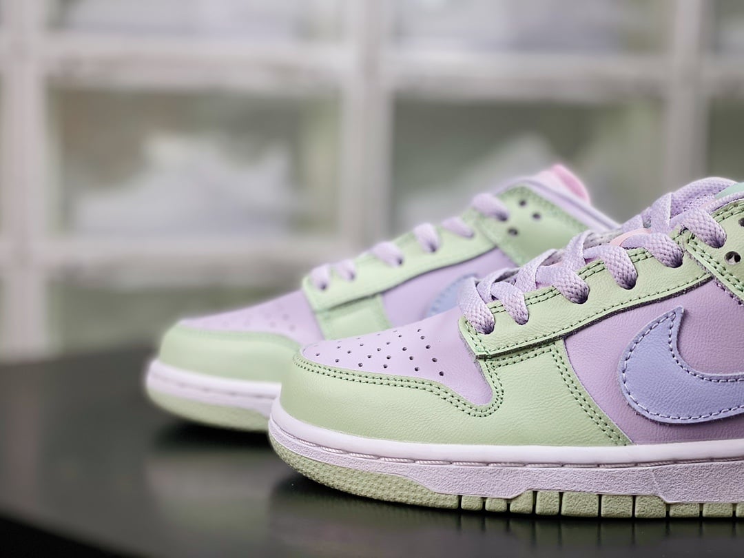 NK Dunk Low Amarelo, Rosa, Verde e Ice Lemon - Vista 8