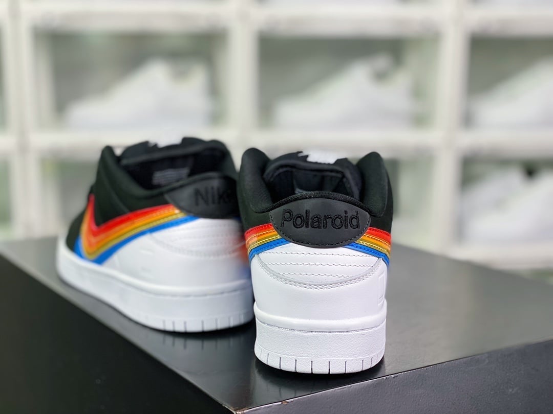 NK Dunk Low Preto Branco Três Logos - Vista 4