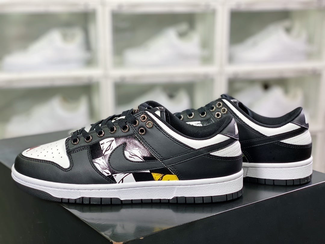 NK Dunk Low Preto Branco Chrome Heart - Vista 3