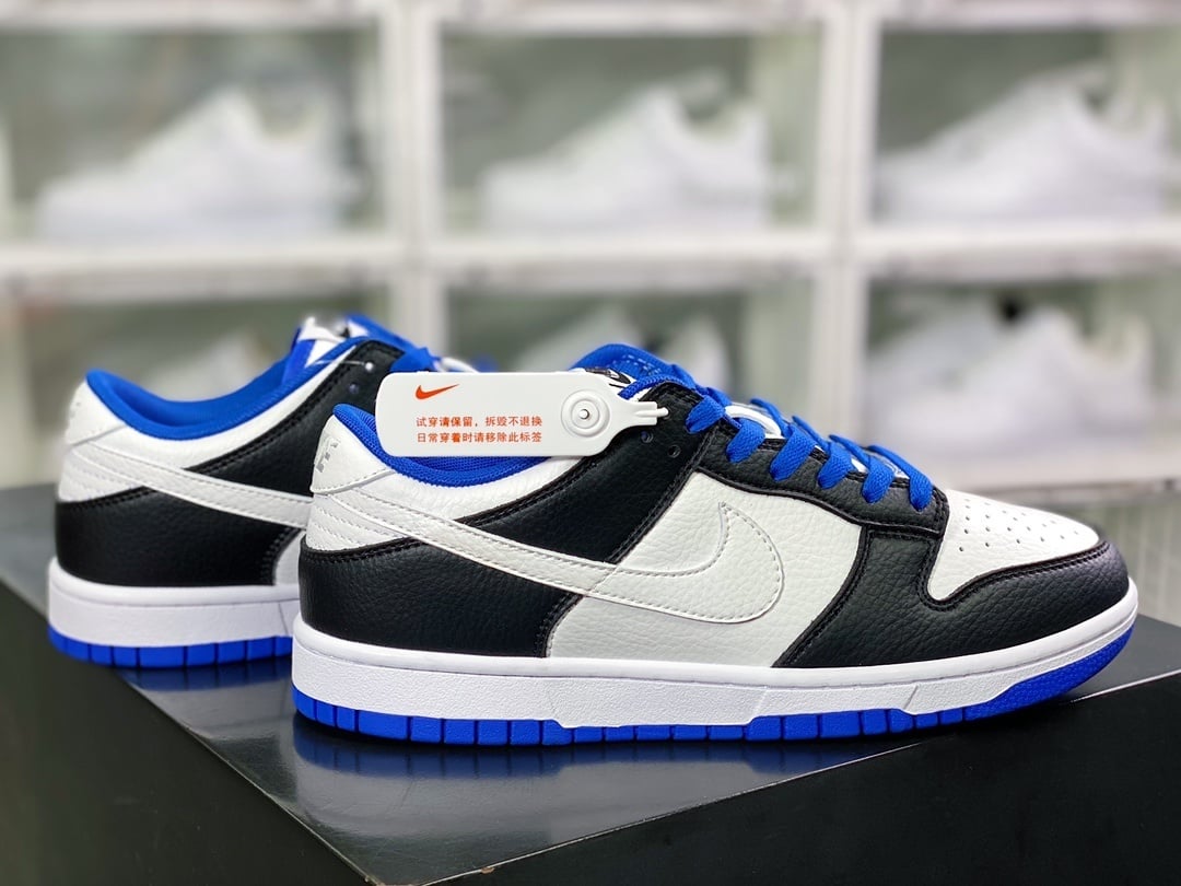 NK Dunk Low Preto Azul Relâmpago - Vista 2