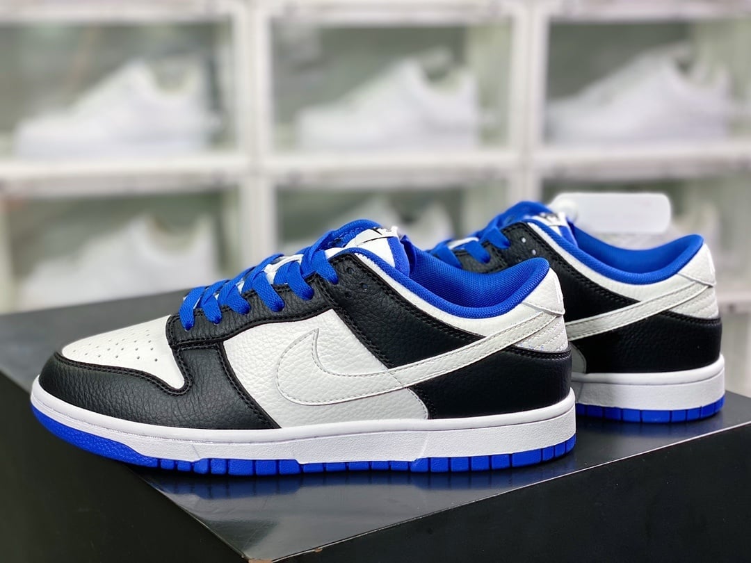 NK Dunk Low Preto Azul Relâmpago - Vista 3