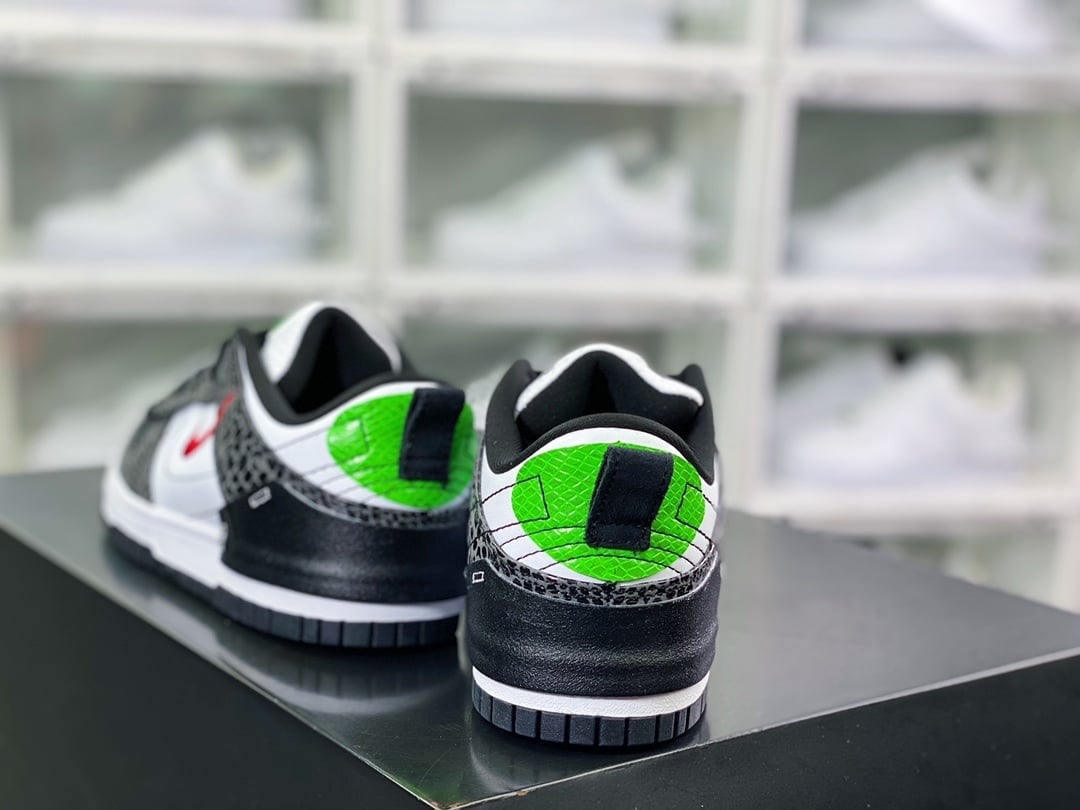 NK Dunk Low Preto e Branco Dust Do It - Vista 3