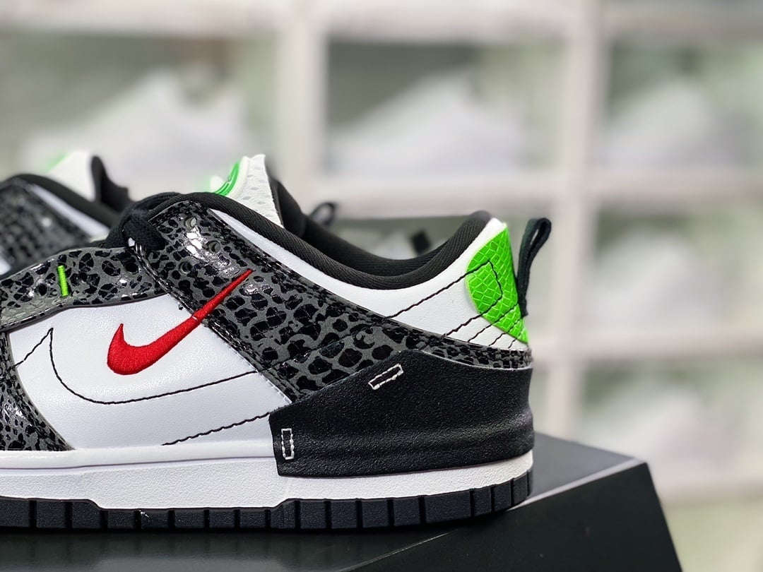 NK Dunk Low Preto e Branco Dust Do It - Vista 9