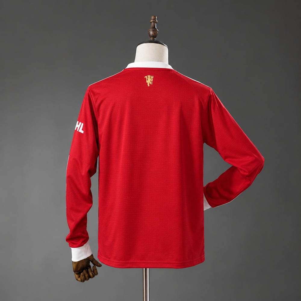 Camisola Manchester United 2021/2022 Principal Retro Manga Comprida - Vista 2
