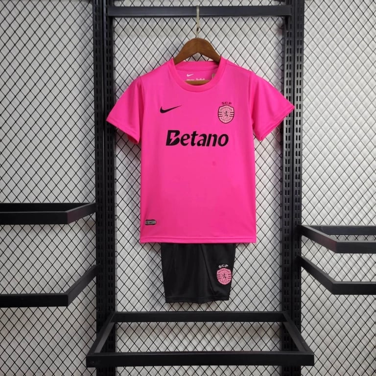 Kit Criança Sporting 2024/25 - Rosa - Vista 1