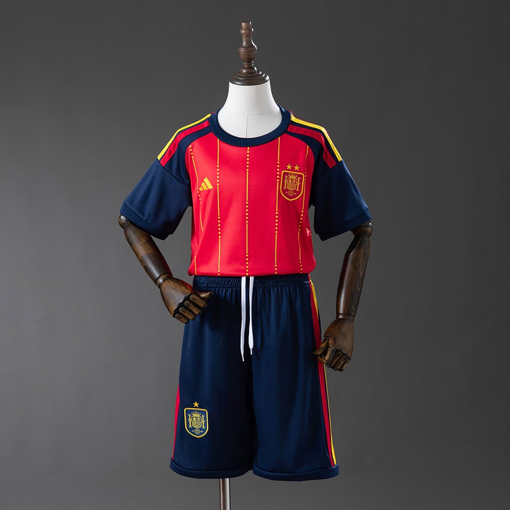 Equipamento Criança Espanha 2026 Principal Edição Campeão 2 Estrelas - Vista 1
