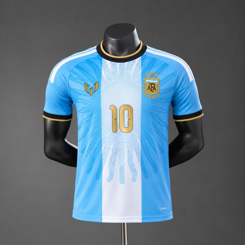 Camisola Argentina 2026 Edição Especial MESSI 10 Versão Jogador - Vista 2