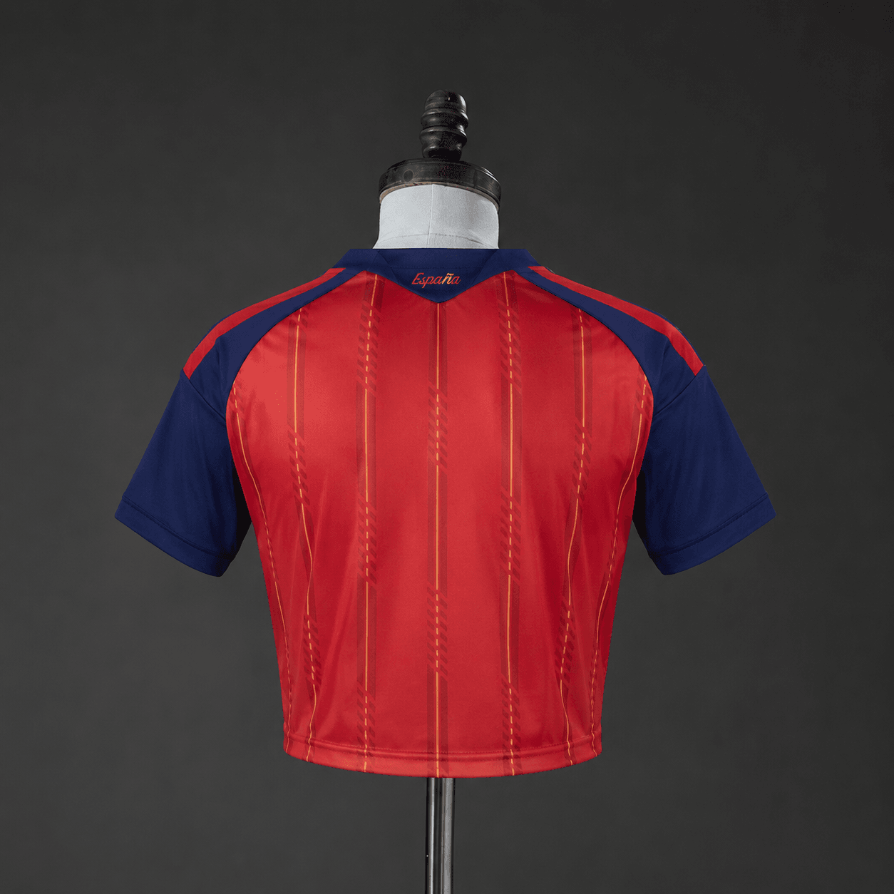 Camisola Espanha 2026 Principal Edição Campeã 2 Estrelas Feminina Crop - Vista 2