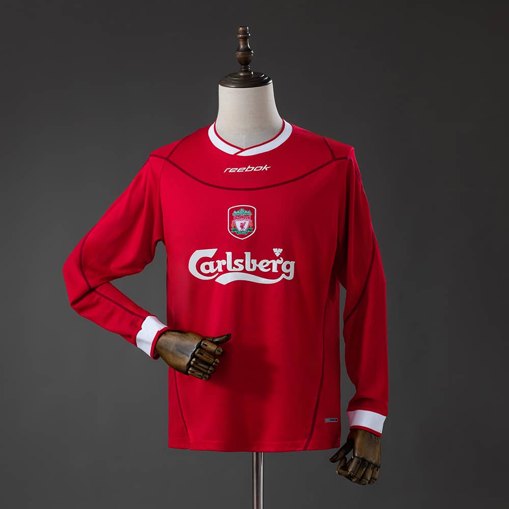 Camisola Liverpool 2002/2004 Principal Retro Manga Comprida