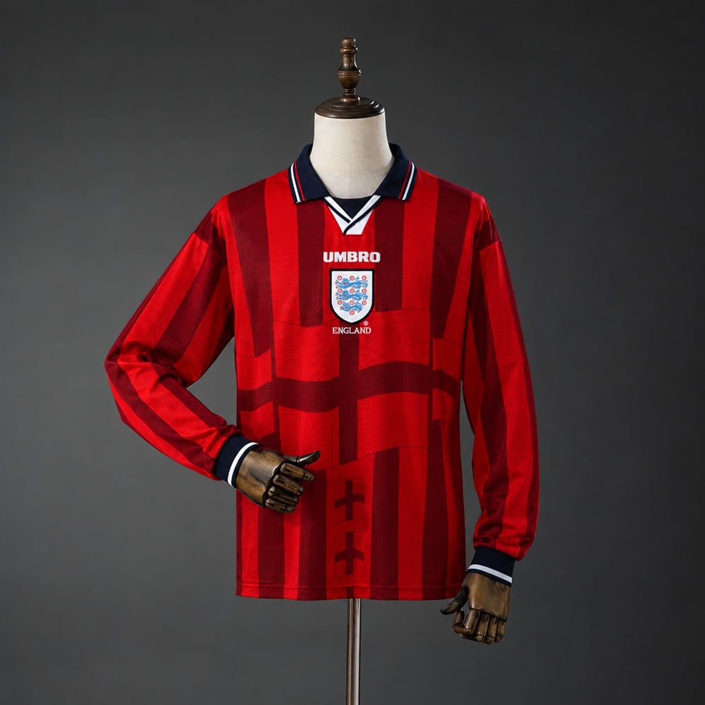 Camisola Inglaterra 1998 Alternativa Retro Manga Comprida - Vista 1