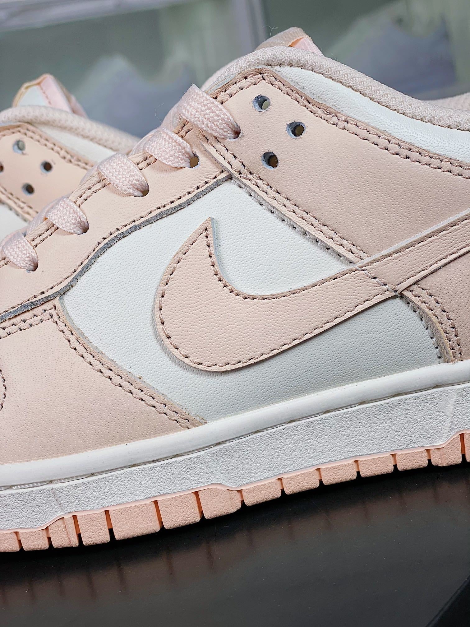 NK Dunk Low Cherry Blossom Branco, Rosa e Pérola - Vista 7