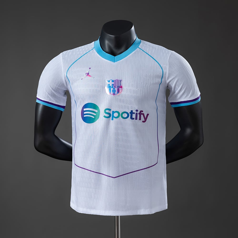 Camisola Barcelona 2026/2027 Edição Especial Branca Versão Jogador - Vista 1