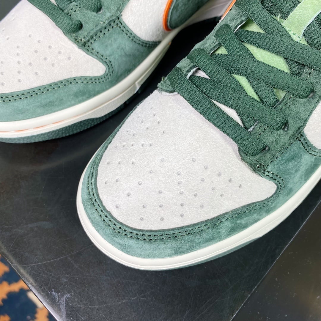 NK Dunk Low Camurça Marinho, Verde Escuro e Cinza Claro - Vista 5
