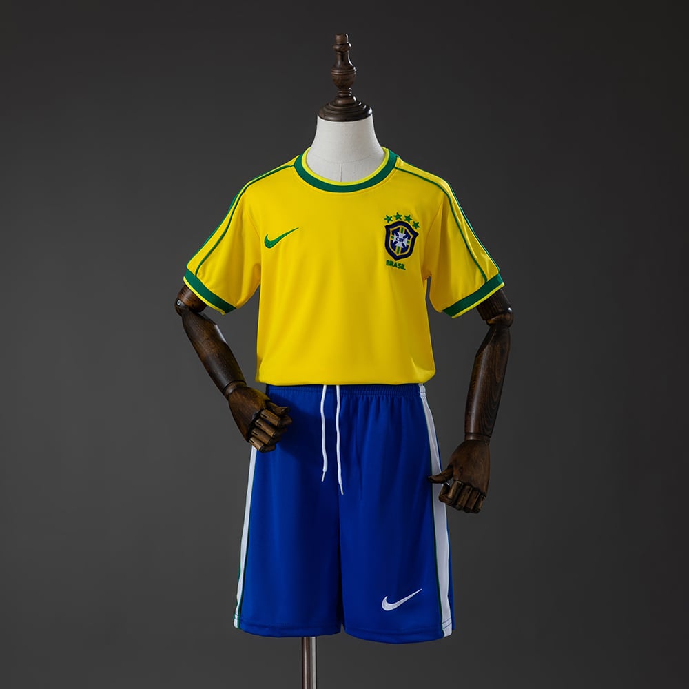 Camisola Principal Retro Brasil 1998 Criança - Vista 1