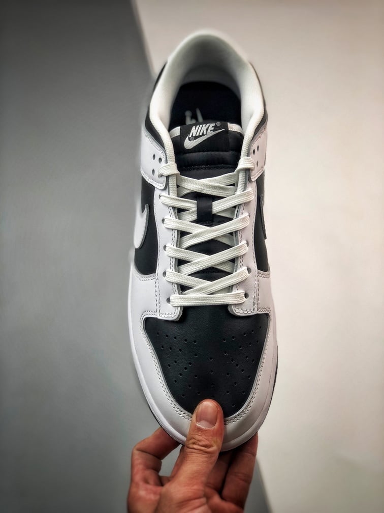 NK Dunk Low White/Black - Vista 2