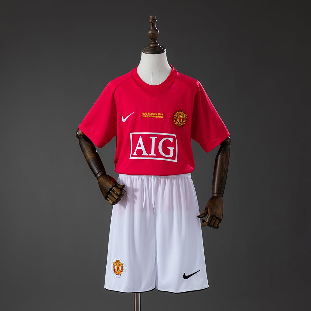 Kit Crianca Manchester United Principal 2007/2008 Champions League - Vista 1
