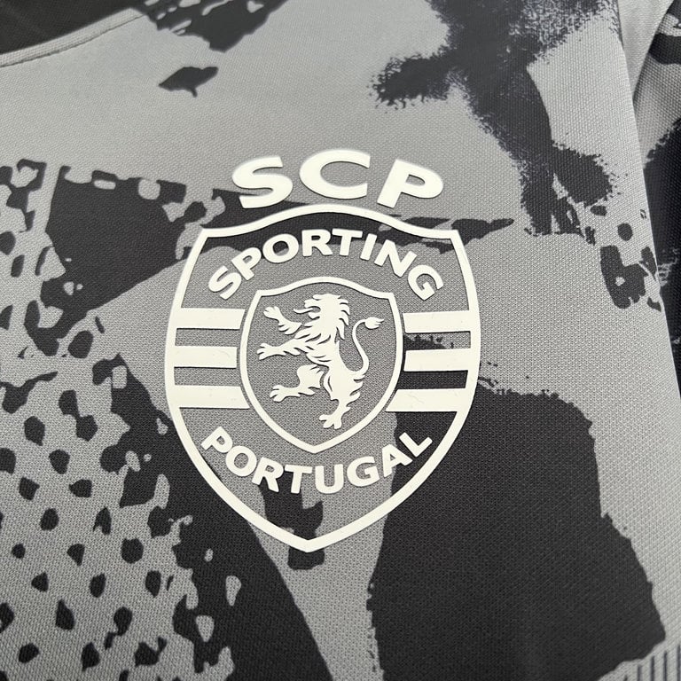 Sporting T-shirt Aquecimento Preta 25/26 - Vista 3