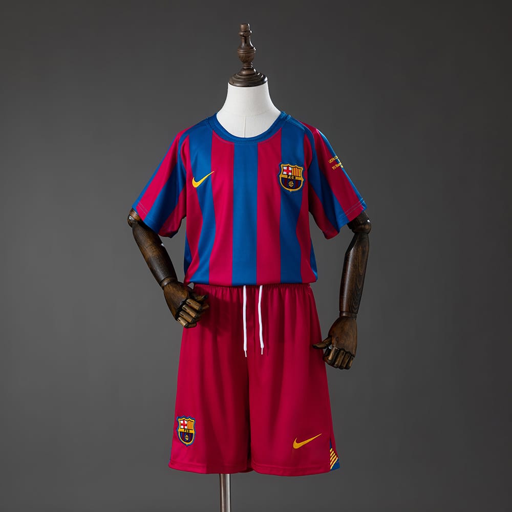 Camisola Principal Retro Barcelona UEFA Champions League 2005/2006 Criança - Vista 1
