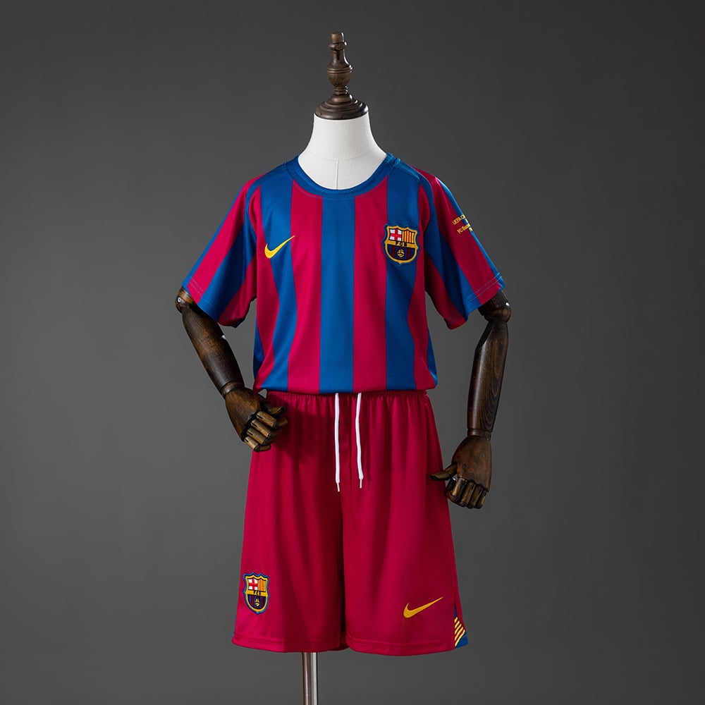 Camisola Principal Retro Barcelona UEFA Champions League 2005/2006 Criança - Vista 1
