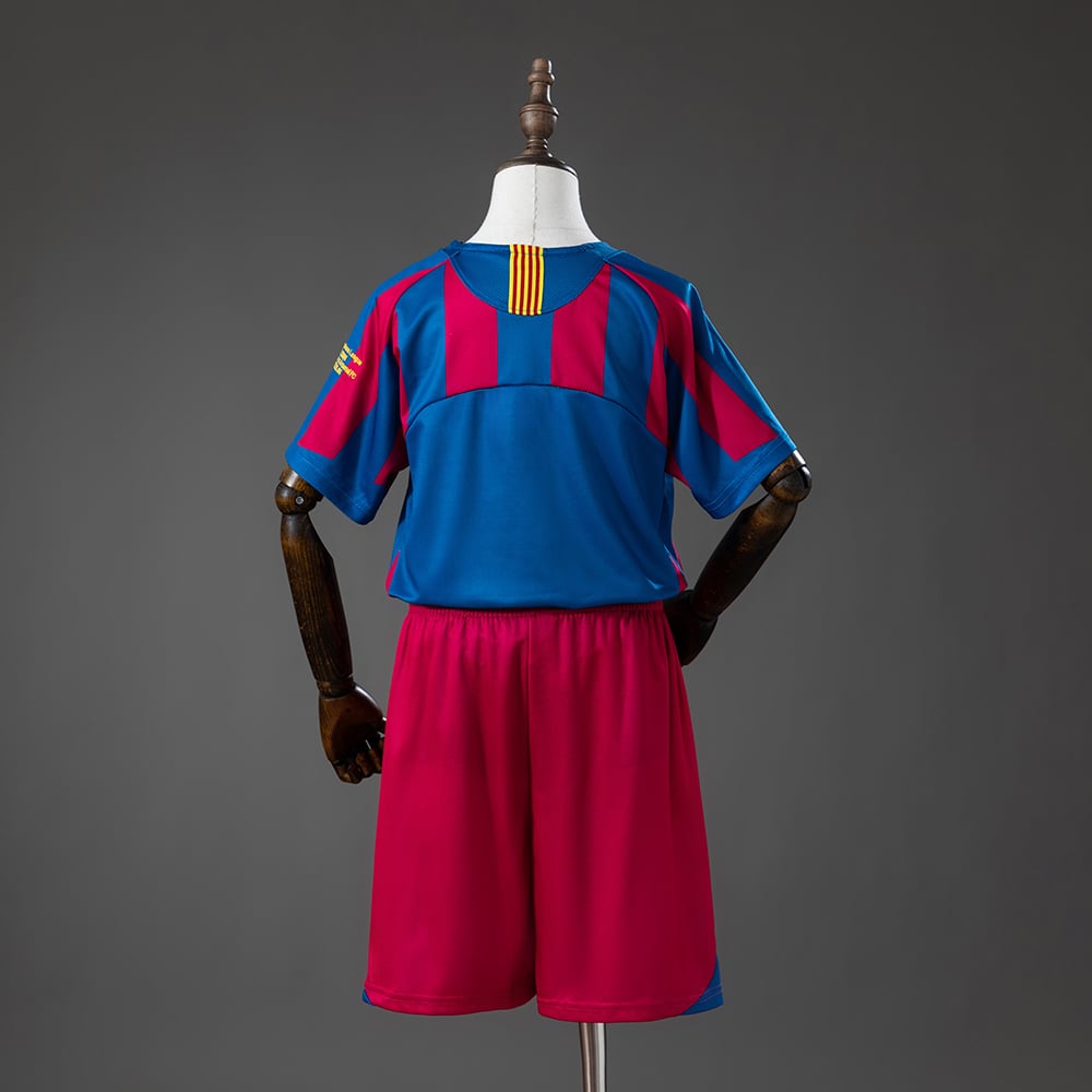 Camisola Principal Retro Barcelona UEFA Champions League 2005/2006 Criança - Vista 2