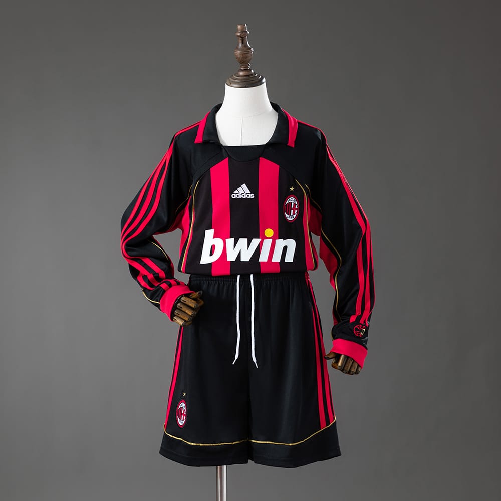 Camisola Principal Retro AC Milan 2006/2007 Manga Comprida Criança - Vista 1