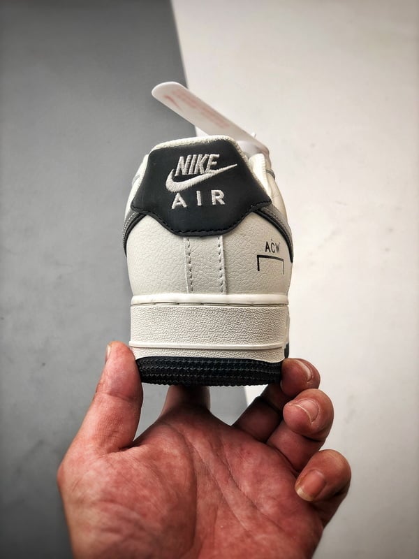 ACW x Air Force 1 Low Creme, Preto e Cinza - Vista 3