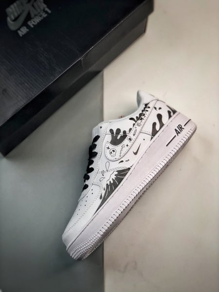 Air Force 1 '07 Low Onda Branco e Preto - Vista 8
