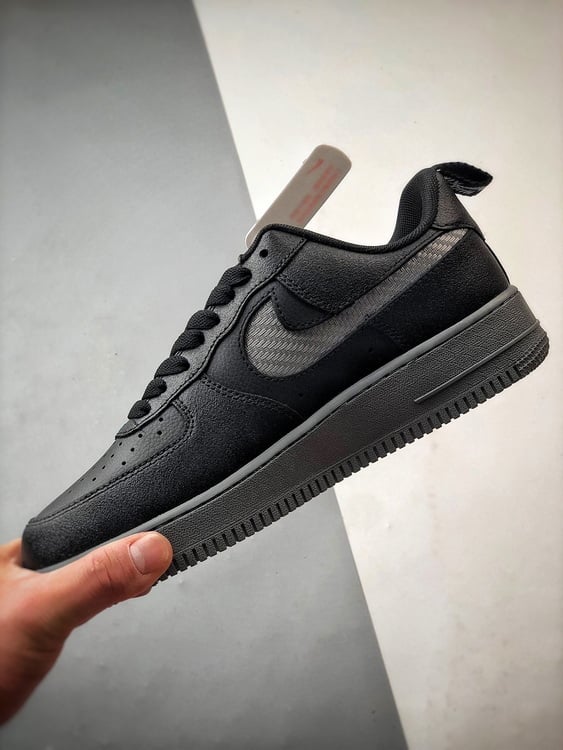 Nike Air Force 1 Low 07 Preto e Azul - Vista 5